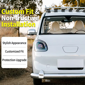 Kit extérieur rétro Simone pour Wuling Hongguang Mini EV Macaron Gen 4 : pare-chocs chromé, enjoliveurs blancs, barre de toit, coques de rétroviseurs - Product Image 3