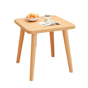Simple Nordic Style Wooden Side <b>Table</b> For Living Room <b>Sofa</b> Bedside Use Warm White Walnut Color Minimalist Design - Product Image 4