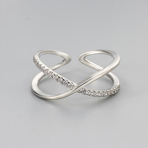 <span class=keywords><strong>Anillo</strong></span> Cruzado Chapado en Oro, Estilo Hip Hop, Romántico, Joyería <span class=keywords><strong>de</strong></span> Moda Diaria, Regalo al por Mayor para Mujer - Product Image 2