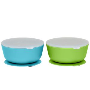 Bol à succion en silicone avec couvercle Bol d'alimentation à forte aspiration de haute qualité Premium - Product Image 6