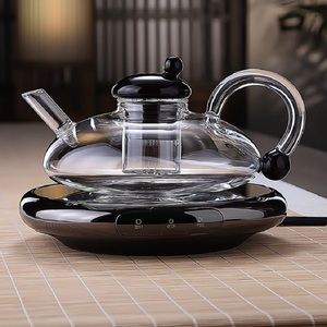 Juego de té de la tarde de lujo moderno, tetera de café de vidrio de borosilicato transparente con taza de vidrio tetera y teter - Product Image 6
