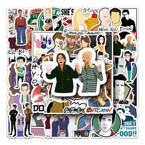 2023 nuovo 55Pcs teleplay Friends <span class=keywords><strong>Sticker</strong></span> fustellato durevole stampa in vinile adesivo per auto in PVC - Product Image 5