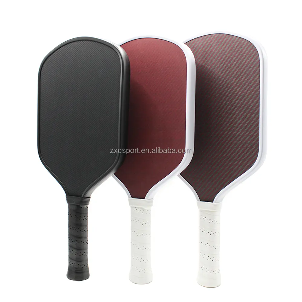 Oem Op Maat Gemaakt Rood Oppervlak Thermogevormd Schuim Geïnjecteerd Volledig Rood Kvl Aramid Pickleball Peddel Met Honingraat 16Mm 14Mm Pp Core