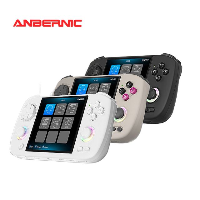 Anbernic RG Cube XX Game Console RGCUBE XX Mini Game Player 3.95 Inch IPS Handheld Retro Gaming Console with RGB Lighting Effect