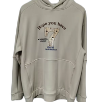 Sweat à capuche homme tendance OEM ODM, anti-boulochage, imprimé, 430 grammes, avec logo personnalisé, coupe oversize