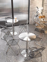Direktverkauf ab Werk Modernes Design Langlebiges Material für Elegantes Indoor-Erlebnis Edelstahl-Rundtisch
