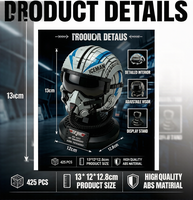 Kit de construction de casque de pilote, modèle de casque de pilote de chasse d'aviation, collection pour adultes, décoration, OEM ODM