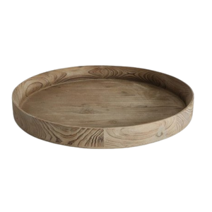 Diseño exclusivo Forma redondeada Servir artículos Hotel Restaurante utensilios de cocina Accesorios Bandeja de servicio de madera - Product Image 1