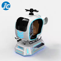 Simulateur de vol VR d'hélicoptère et d'avion en intérieur pour gagner de l'argent, avec joystick et cockpit - Construction métallique pour parcs d'aventure