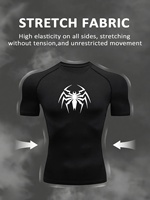 T-shirt de sport moulant personnalisé pour homme, séchage rapide, extensible dans quatre directions, respirant, coupe ajustée, été-printemps