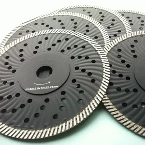 Prensa en caliente Discos turbo de 180mm Hoja de sierra Color azul <span class=keywords><strong>oscuro</strong></span> para granito de corte verdadero Grado industrial con CN;FUJ 2,8mm 7/8IN 10mm - Product Image 1