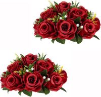 Boules artificielles de fleurs en soie de Rose de décoration de mariage de rouge vert bleu blanc pour l'événement de réception