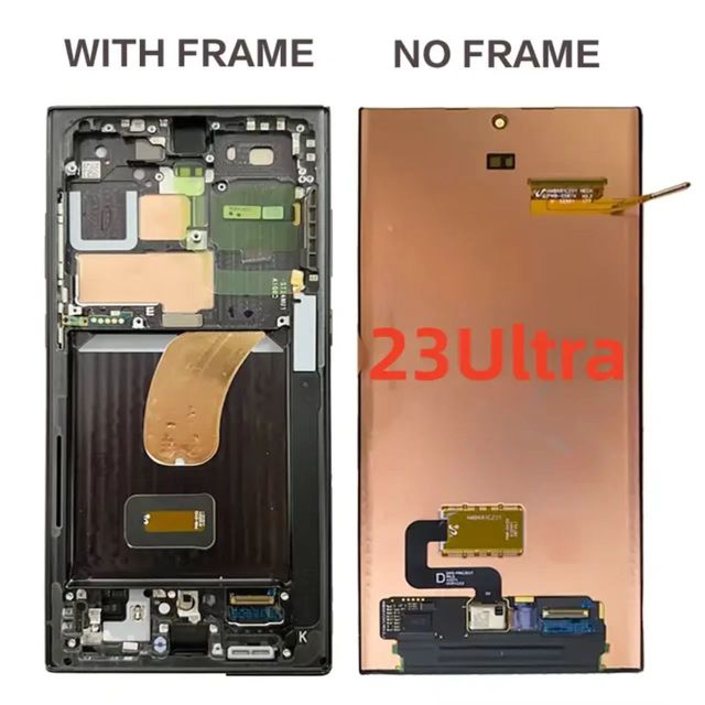 Hot Sale Original OLED Touch Screen Replacement Assembly With Frame for Sam S23 Ultra/S918B Ecran LCD Display