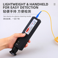 Fiber Optic Inspection Microscope 400x LED Illumination Handheld Anti Slip Rubber SC/LC/FC Connection Fiber Microscope