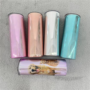 Nuevo espejo mágico holográfico de sublimación en blanco de 20oz de doble pared, <span class=keywords><strong>tazas</strong></span> de viaje <span class=keywords><strong>con</strong></span> purpurina para sublimación, Mantiene las bebidas frías y calientes - Product Image 1