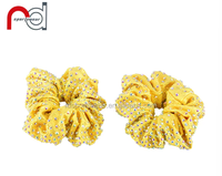 Ruida Personnalise les nœuds de cheveux de cheerleading et les chouchous Mystique rouge et jaune avec des strass AB