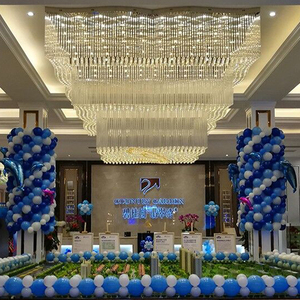 고급 상업 공간 호텔 대형 럭셔리 유리 크리스탈 천장 Led 샹들리에 - Product Image 6