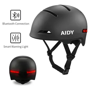 CE CPSC AS/NZS 2063批准的带蓝牙灯智能城市自行车头盔HelmetCasco de bicicleta con蓝牙