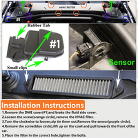 2PCS Filtres de capot de filtre à air d'habitacle pour BMW E Chassis E82 E88 E90 E91 E92 E93 X1 335i 135i 328i