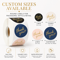 Autocollant d'emballage circulaire personnalisé pour marque de boulangerie, impression de logo, autocollant en vinyle auto-adhésif, imperméable, étiquette ronde pour sceller les aliments, rouleau d'autocollants