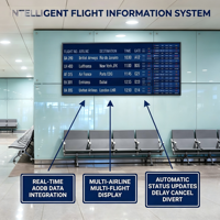 Boîte lumineuse LED encastrée pour aéroport, signalétique rétroéclairée en aluminium découpée sur mesure pour le signalétique mural et de plafond des terminaux