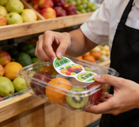 Étiquettes rondes personnalisées imperméables pour fruits - Autocollants adhésifs pour produits frais et emballages alimentaires