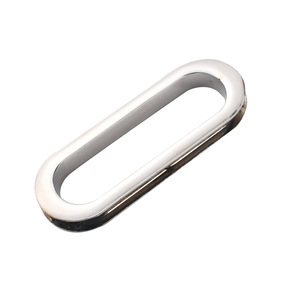 Anillo de Hebilla Plano Ovalado de Aleación de Zinc Plateado para Bolsos y Ropa 241 Fundido a Presión Duradero - Product Image 5