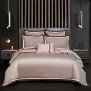 Drap de lit confort personnalisé Fournisseur le <span class=keywords><strong>moins</strong></span> cher Ensemble de draps en coton égyptien pour hôtel 5 étoiles - Product Image 5