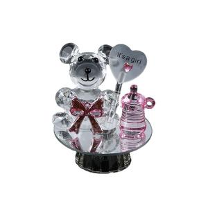 Crystal Bear Figurines Ornaments Baby Shower <strong>Decoration</strong> <strong>Christening</strong> Giveaways Gifts for <strong>Boy</strong> Girl Birthday Gift - Product Image 1