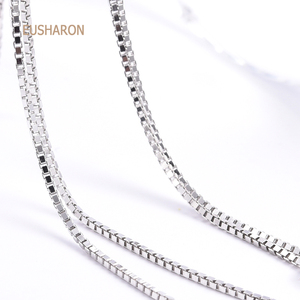 EUSHARON Wholesale 925 Sterling <strong>Silver</strong> Italy <strong>Box</strong> <strong>Chain</strong> for Pendant Necklace - Product Image 2