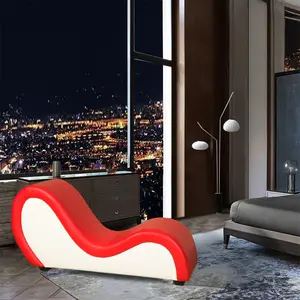 Hot selling PU /Faux Leather Romantic Comfortable Design Vibrating Sex Position Tantra Chair with Pillows for Making Love