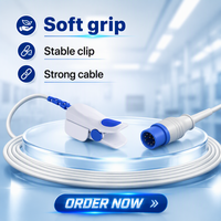 Compatible avec Medica D Logicare Series 2000/Sinohero, capteur de SpO2 à pince pour doigt adulte, sonde SpO2 à 9 broches pour usage hospitalier