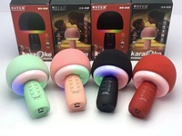 Système de cinéma maison portable WS-910 5W au design champignon, rechargeable, mini haut-parleur sans fil BT TWS TF avec lumière LED pour karaoké