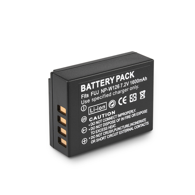 JHTC NP-W126 Solid State Rechargeable Battery for Fuji X-T2/X-A3/XT20/X100F Cameras 1600mAh
