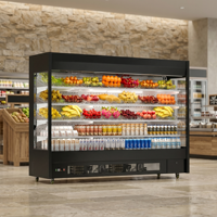 Réfrigérateur numérique à rideau d'air personnalisé pour la conservation des fruits et légumes frais, idéal pour les supermarchés et les magasins de détail