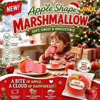 TikTok's virale kerstvloerdecoratie voor kinderen: appelvormige marshmallows en halal snoepjes voor een afternoon tea party.