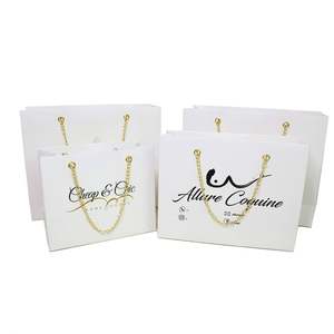 Bolsas de Papel con Lámina Dorada Personalizadas al por Mayor, Empaque de Cartón para Ropa Interior, Prendas, Zapatos y Compras con su Propio Logotipo - Product Image 4