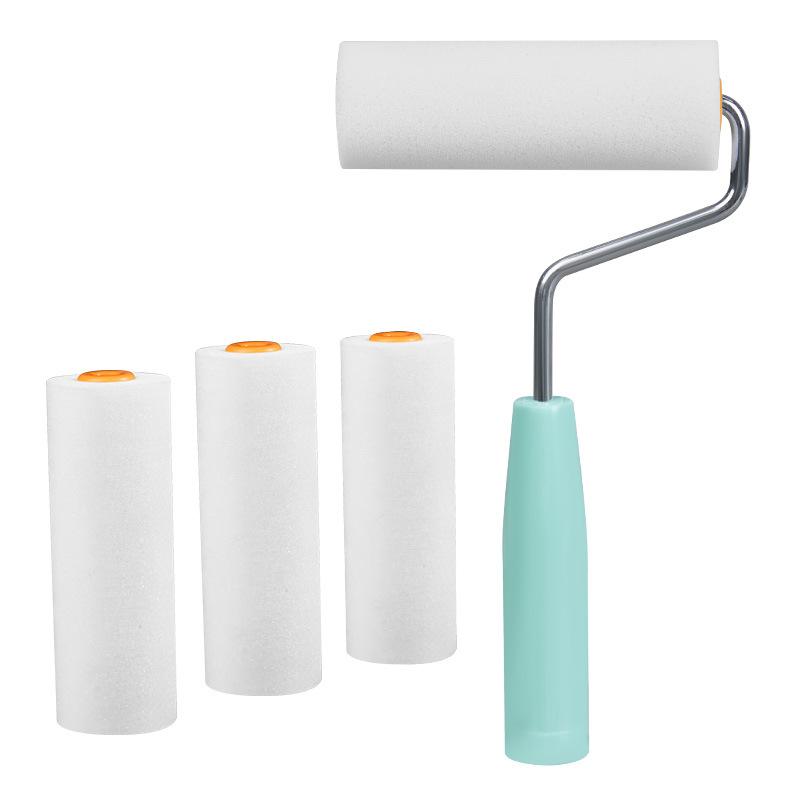 4" Paint Roller Set High Density Foam Paint Roller Wool And Acrylic Paint Roller Kit Pack