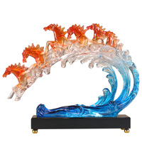 Figura Decorativa de Resina Epoxi de Alta Gama, Personalizada, Escultura de Arte Popular, Adorno Coleccionable para Sala de Estar, Oficina, Regalo de Inauguración de Casa
