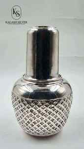 Bouteille en argent pur 925 avec verre, ensemble d'eau en argent indien traditionnel artisanal pour un usage domestique, ayurvédique et cadeaux haut de gamme - Product Image 2