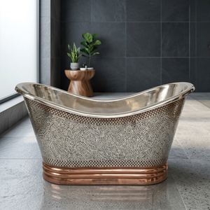 Bañera de Cobre con Patas de Gato, Acabados Dobles en Cobre Antiguo, Venta al por Mayor de Proveedor de India - Artesanías para el Hogar Indias - Product Image 1