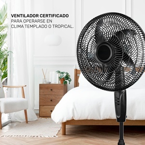 Ventilateur sur pied oscillant de 16 pouces, 40 watts, avec télécommande, pour appareils électroménagers, chambre à coucher - Product Image 4