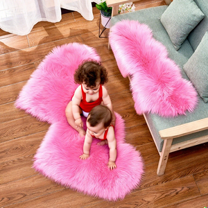 Tappeto a Doppio Cuore in Offerta, Tappeto Morbido e Soffice a Pelo Lungo, Tappeto di Lusso <span class=keywords><strong>per</strong></span> Arredamento Casa, Tappeto Shaggy <span class=keywords><strong>per</strong></span> Soggiorno - Product Image 5