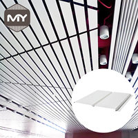 Système de faux-plafond suspendu en aluminium ignifuge MEIYU, panneaux linéaires, insonorisant, pour extérieur, hôtel