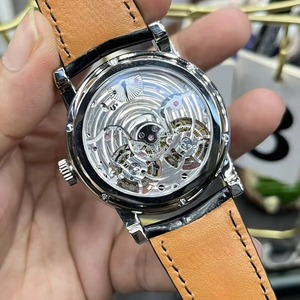 Montre mécanique automatique de luxe à double tourbillon, cadran à chiffres romains, réserve de marche, fond transparent, best-seller - Product Image 2