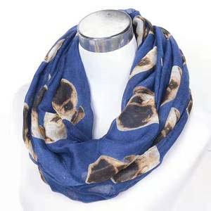 Diseño Original, <span class=keywords><strong>el</strong></span> otoño y <span class=keywords><strong>el</strong></span> invierno de las señoras de impresión de cabeza de perro, Collar de punto de bufanda de mujer - Product Image 4