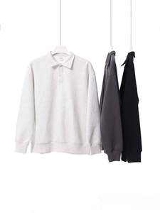 H5489 nuevos estilos al por mayor personalizado 350 Gsm 100% algodón Polo cuello sudaderas para hombres y mujeres - Product Image 2