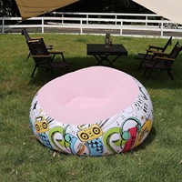 Canapé sectionnel gonflable moderne en PVC, avec fonction de massage sonore, modèle YUCALO, idéal pour les petits espaces, les couples et les familles, pour le salon ou comme fauteuil TV.