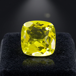 Precio de fábrica al por mayor, alta calidad, 11mm, corte de cojín, oro verde natural, cuarzo Limón, piedra preciosa suelta facetada por quilate IGI - Product Image 4