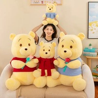 Boneka Teddy Winnie Ukuran 25cm 35cm 50cm 65cm 85cm, Mainan Boneka Plush Hadiah Valentine untuk Pacar, Laris Manis
